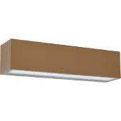 LUCANDE utendørs LED-vegglampe Lengo, 25 cm, brun, ned, 3000K