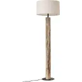 LUCANDE gulvlampe Jorvan, krem, eukalyptus, lin