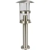 LINDBY sokkellampe Noemi, grå, stål, 50 cm, IP44