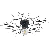 LINDBY taklampe Vetki, Ø 60 cm, svart, 1 lyskilde, metall