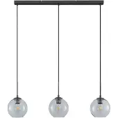 LINDBY hengelampe Firano, 110 cm, 3 lyskilder, antrasitt, glass