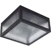 LINDBY utendørs taklampe Bolgar, svart, metall, glass