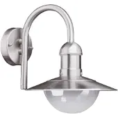 LINDBY Damion utendørs vegglampe, 30 cm, stål, E27, IP44