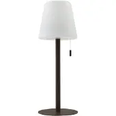 LINDBY oppladbar LED-lampe Azalea, hvit/brun, 45 cm, CCT, IP44