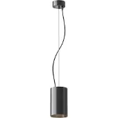 Maytoni LED-hengelampe Efir, svart, Ø 9,5 cm, 25 W, 38°, 38°