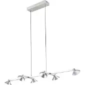 LUCANDE LED-hengelampe Steve, aluminium, 113 cm, 6 lyskilder, dimbar
