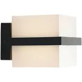 LINDBY Utendørs LED-vegglampe Auron, terningformet