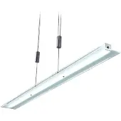 LINDBY LED-pendellampe Sladja, krom, glass, berøringsdimmer