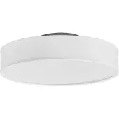 LINDBY LED-taklampe Saira, Ø 30 cm, hvit, tekstil