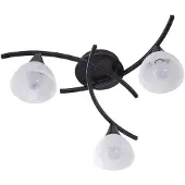 LINDBY taklampe Della, svart-gull, Ø 58 cm, 3 lyskilder, E14