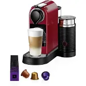 Krups Kaffemaskin XN7615 Nespresso Citiz&amp Milk kaffekapselmaskin, rød