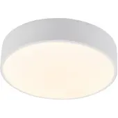LINDBY LED-taklampe Simera, Ø 30 cm, hvit, metall