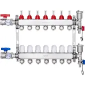 Vevor 7-grenet strålevarmemanifold 1/2" PEX-rør gulvvarmemanifoldsett
