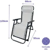 Marbueno Summer 90x66x108 Cm Sammenleggbar Solseng
