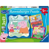 Ravensburger Puslespill - 3x49 Brikker - Peppa Pig Familie First - - OneSize - Puslespill
