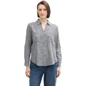Tom Tailor With Slub Structure 1035247 Langermet Bluse