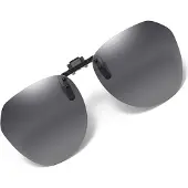 INF Polariserte Clip-on Solbriller med Etui Grey