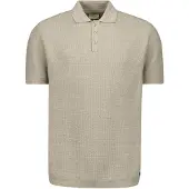 No-excess Strikket Poloskjorte Beige Taupe Størrelse
