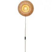 Good&Mojo vegglampe Barbados, naturfarget, Ø 35 cm, bambusplugg