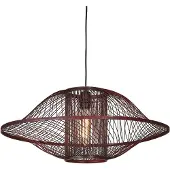 Good&Mojo hengelampe Maui, rød, Ø 70 cm, bambus, E27