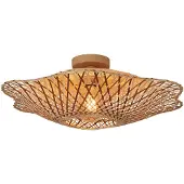 Good&Mojo Taklampe Madura, Ø 60 cm, brun, bambus, E27
