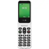 Doro Leva E30, klappetelefon med store taster, 4G, rød-hvit