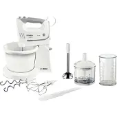 Bosch MFQ36490 håndmikser med bolle, 450 W, bolle i rustfritt stål, hvit