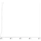 Northern Blush LED-hengelampe, 5 lyskilder, hvit