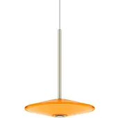 Loom Design LED-pendellampe Solene, oransje, glass, Ø 20 cm