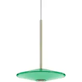 Loom Design LED-pendellampe Solene, grønn, glass, Ø 20 cm