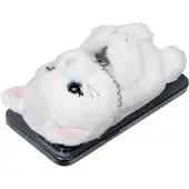 Laut MAGMOJI Marshmallow Cat - Lomme for mobiltelefon / kredittkort - MagSafe-samsvar - plysjtøy, nylon zipper