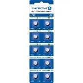 EverActive AG1 LR621/LR60 alkaliske knappcellebatterier - 10 stk.