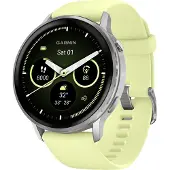 Garmin Venu 4 - 45 mm - sølvfarget - smartklokke med bånd - silikon - sitron - håndleddstørrelse: 135-200 mm - display 1.4 - 8 GB - Bluetooth, ANT+, Wi-Fi - 38 g