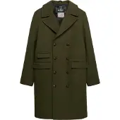 Superdry for man. M5012384A Merchant Wool Blend Long Coat, green (XL), Casual, Classic, Polyester