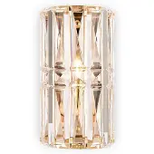 Maytoni Facet vegglampe, høyde 25 cm, gullfarget, glass, E14
