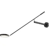 Maytoni LED-vegglampe Fad, svart, metall 100 cm justerbar