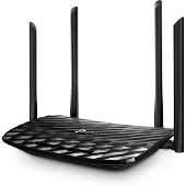 TP-LINK Archer A6 - Trådløs ruter 4-portssvitsj - 1GbE - Wi-Fi 5 - Dobbeltbånd