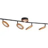 LINDBY LED-spotlight Manel, tre, 84 cm lang, 4 lyskilder