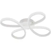 TRIO Fly LED-taklampe, matt hvit, 4000 K, 40 cm x 40 cm