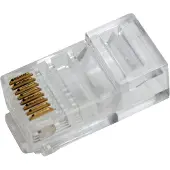 Logilink RJ45, RJ45, Gjennomsiktig, Gull, RoHS, 100 stykker