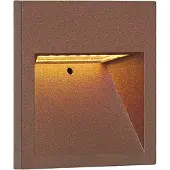 QAZQA Moderne vegglampe rustbrun firkant inkl. LED IP54 - Gem