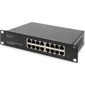Digitus DN-80115 - Switch - ikke-styrt - 16 x 10/100/1000 - rackmonterbar