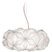 Slamp Pendellampe C'EST LA VIE, hvit/transparent kabel, Ø 53 cm