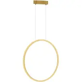 Milagro Lighting LED-hengelampe Saturno vertikal, gull, Ø 50 cm, metall