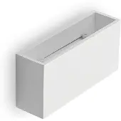 LINDBY vegglampe Mavora, kantet, 25 cm, hvit, gips, G9