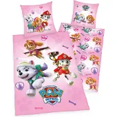 Paw Patrol Pink Sengetøj - 100 procent bomuld