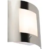 QAZQA Utendørs vegglampe stål IP44 skumringssensor - Emmerald