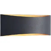 Arcchio LED-vegglampe Jelle, 27 cm, svart/gull, opp/ned