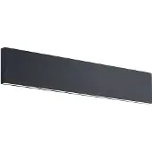 LINDBY LED-vegglampe Ignazia, 47 cm, svart, metall, opp/ned