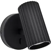 Eglo Veggspot Portillo, svart, høyde 11 cm, metall, GU10
